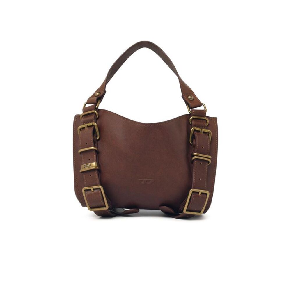 Diesel Small 'D-One' Bag In Brown Treated Leather Women